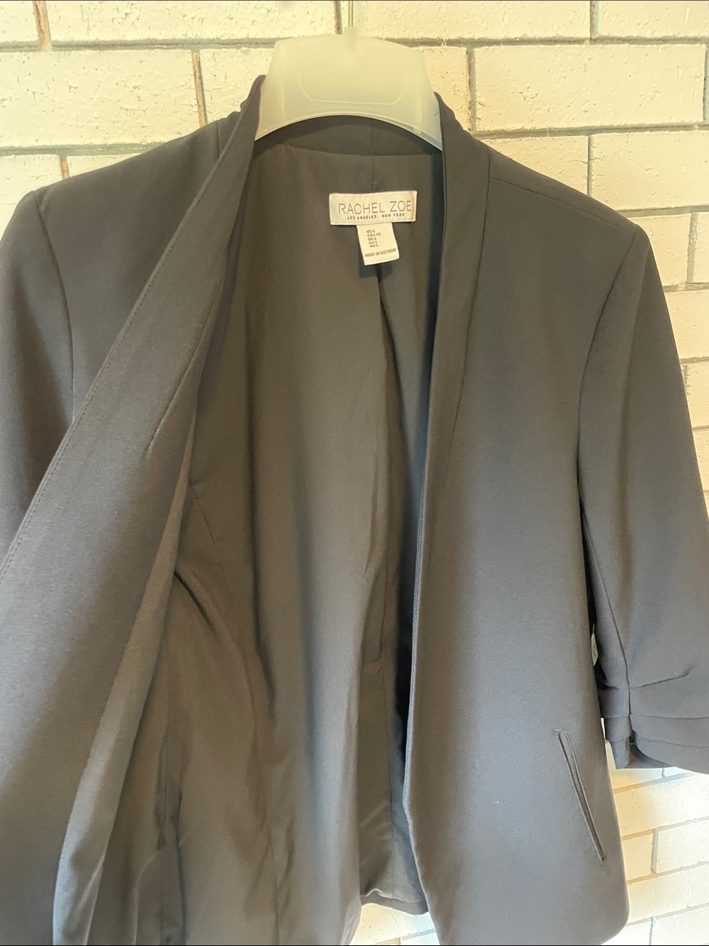 Rachel Zoe Black Open-Front Cropped Blazer - Picture 4 of 5
